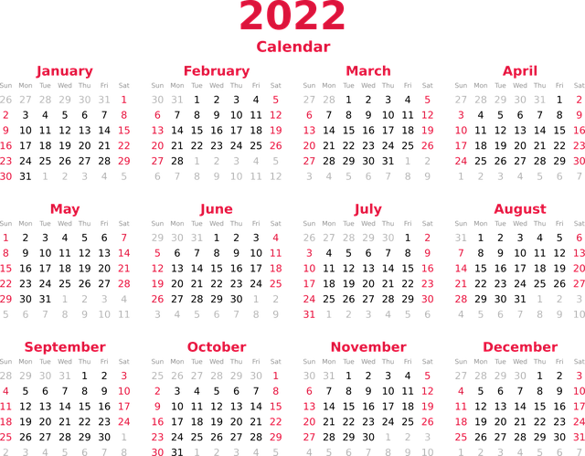Tucson Gem Show Calendar 2022