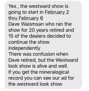 Westward Look Mineral Show 2023